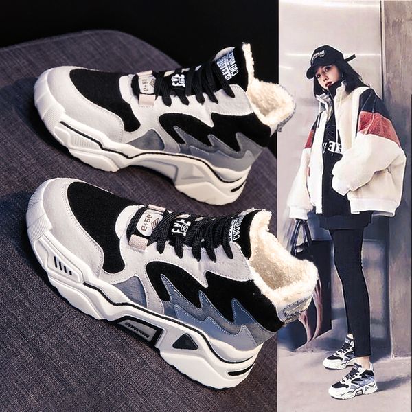 ins trendy dad children's new autumn and winter plush cotton for women's casual sports shoes
ins trendy dad children's new autumn and winter plush cotton for women's casual sports shoes