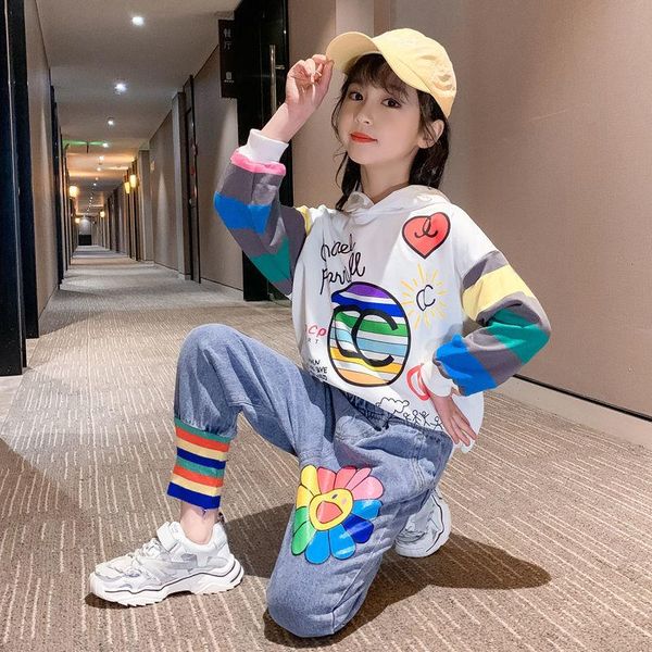 fancy girls baby suits 2020 new brand children clothes set sweatshirt + jeans pants 2 pcs teenage casual spring autumn clothing, White
fancy girls baby suits 2020 new brand children clothes set sweatshirt + jeans pants 2 pcs teenage casual spring autumn clothing, White