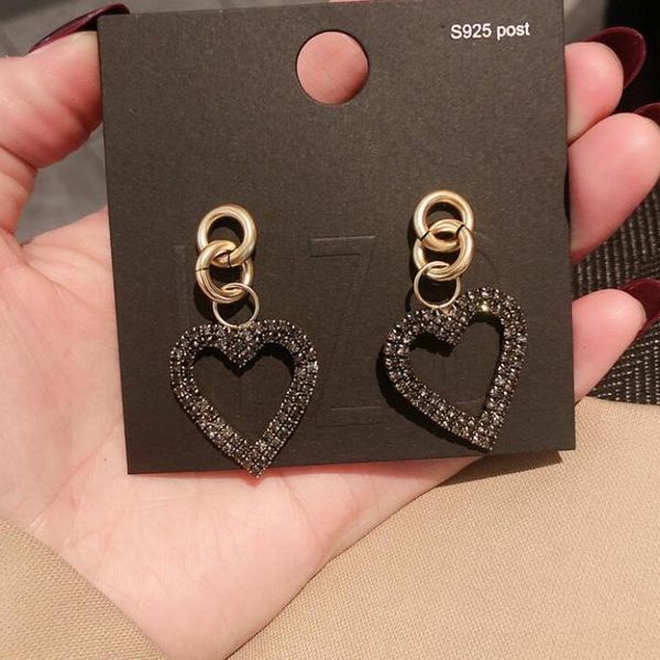temperament personality retro do old set rhinestone love earrings chain black gem heart sweet girls ear jewelry, Silver
temperament personality retro do old set rhinestone love earrings chain black gem heart sweet girls ear jewelry, Silver