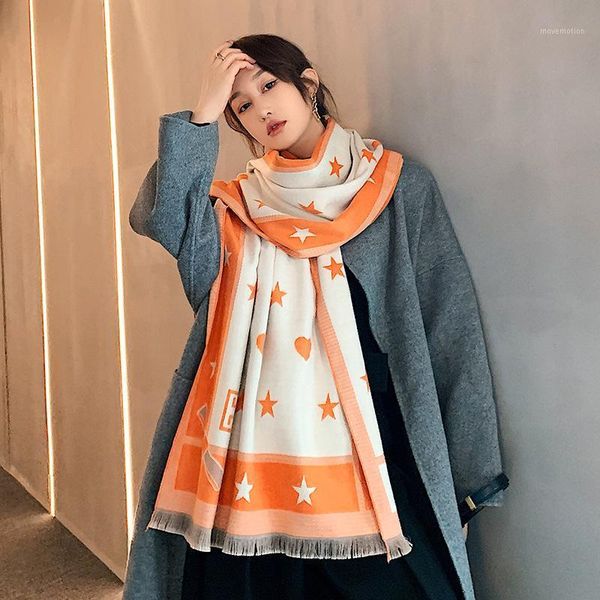 women winter cashmere scarf wraps 2020 star heart print female warm blanket stoles scarves1, Blue;gray
women winter cashmere scarf wraps 2020 star heart print female warm blanket stoles scarves1, Blue;gray