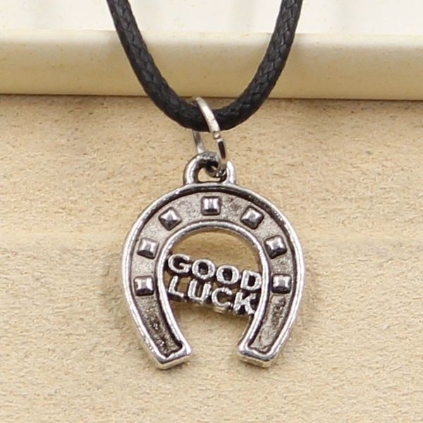pendant horseshoes good luck necklace choker charm black leather cord factory price handmade jewelry 1mct, Silver
pendant horseshoes good luck necklace choker charm black leather cord factory price handmade jewelry 1mct, Silver