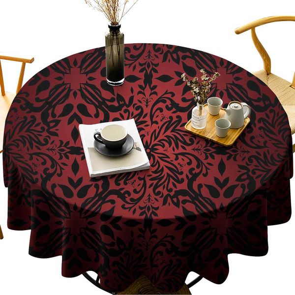 waterproof/oil proof /stain resistant round table cover tribal oriental design flowers and leaves frame image
waterproof/oil proof /stain resistant round table cover tribal oriental design flowers and leaves frame image