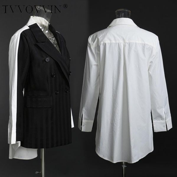 tvvovvin blazer women suit patchwork color matching women blazers jackets irregular casual vintage womens blazers long sleeve m0, White;black
tvvovvin blazer women suit patchwork color matching women blazers jackets irregular casual vintage womens blazers long sleeve m0, White;black