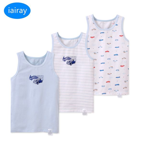 iairay 3pcs/set summer cotton tank for boys white singlet kids boy sleep shirt sleeveless undershirt vest children underwear y200704, Blue 
iairay 3pcs/set summer cotton tank for boys white singlet kids boy sleep shirt sleeveless undershirt vest children underwear y200704, Blue