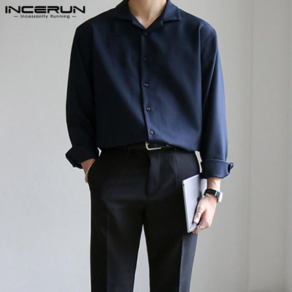 men's casual shirts incerun solid men long sleeve turn down collar streetwear camisa man leisure buttons chemise masculina brand blusas, White;black
men's casual shirts incerun solid men long sleeve turn down collar streetwear camisa man leisure buttons chemise masculina brand blusas, White;black