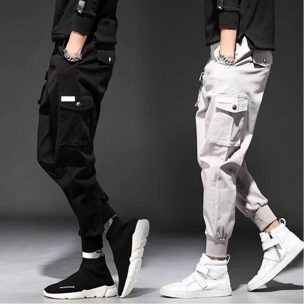 men's pants overalls tide brand korean hip-hop loose harem student beam ins nine-point casual joggers, Black
men's pants overalls tide brand korean hip-hop loose harem student beam ins nine-point casual joggers, Black