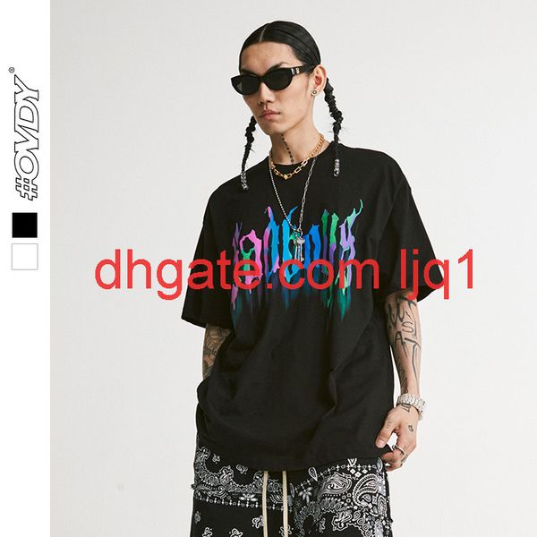 wxwovdy men's clothing 2021 spring and summer new simple and versatile trend colorful letter oversize short sleeve men's clothing, White;black
wxwovdy men's clothing 2021 spring and summer new simple and versatile trend colorful letter oversize short sleeve men's clothing, White;black