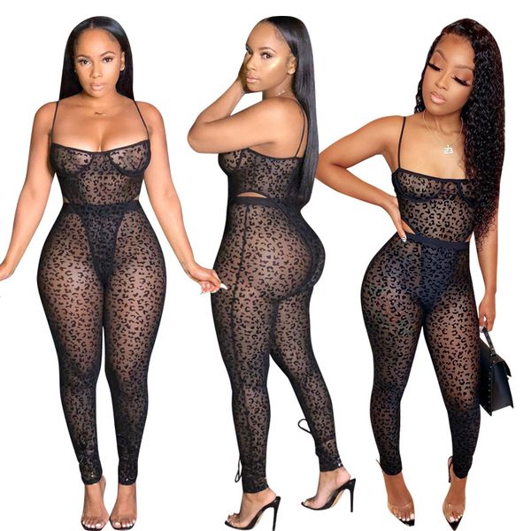 2061 european and american women's fashion mesh leopard print transparent suit 2-piece set, White
2061 european and american women's fashion mesh leopard print transparent suit 2-piece set, White