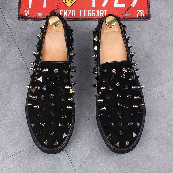 male italian fashionable designer nightclub party dress leather slide in rivets luxury black shoe 964c
male italian fashionable designer nightclub party dress leather slide in rivets luxury black shoe 964c