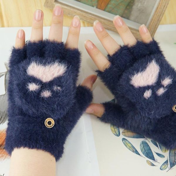 five fingers gloves 2021 spring winter women' keep warm cashmere mittens lovely printing weave knitted flip guantes #j2p, Blue;gray
five fingers gloves 2021 spring winter women' keep warm cashmere mittens lovely printing weave knitted flip guantes #j2p, Blue;gray
