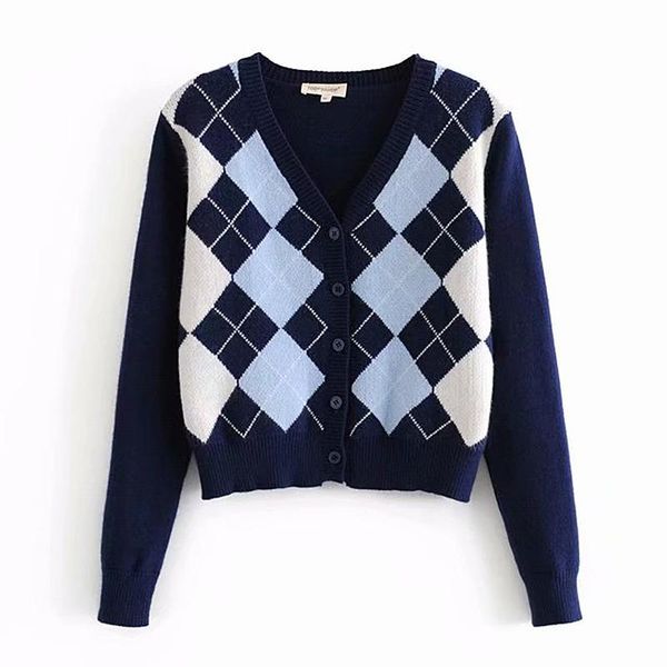 vintage stylish geometric rhombic cardigan sweater women 2020 fashion autumn warm long sleeve outerwear chic england style, White
vintage stylish geometric rhombic cardigan sweater women 2020 fashion autumn warm long sleeve outerwear chic england style, White