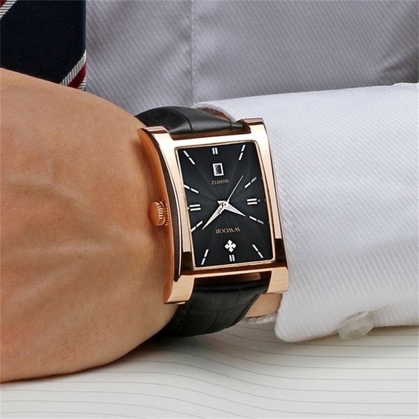 wwoor watch men brand luxury gold black square watches for men leather waterproof date clock business quartz wrist watch box 201209, Slivery;brown
wwoor watch men brand luxury gold black square watches for men leather waterproof date clock business quartz wrist watch box 201209, Slivery;brown