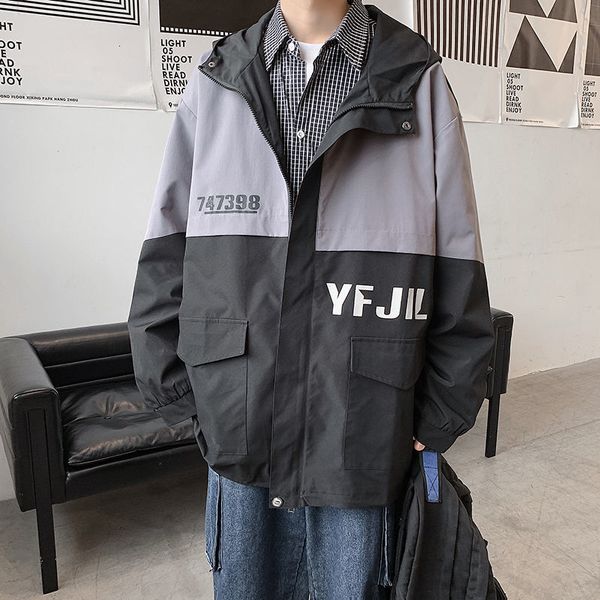 men's spring 2021 and autumn new printed seam hoodie jacket youth clothes 3l66, Black;brown
men's spring 2021 and autumn new printed seam hoodie jacket youth clothes 3l66, Black;brown