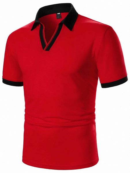 men contrast collar polo shirt b4lq#, White;black
men contrast collar polo shirt b4lq#, White;black