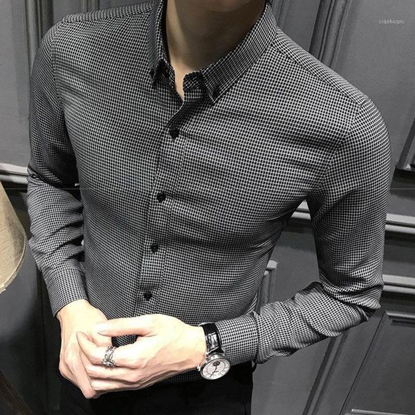 2021 new fashion spring autumn men plaid shirt male cotton casual long sleeve shirt business slim fit plus size blouse d2551, White;black
2021 new fashion spring autumn men plaid shirt male cotton casual long sleeve shirt business slim fit plus size blouse d2551, White;black