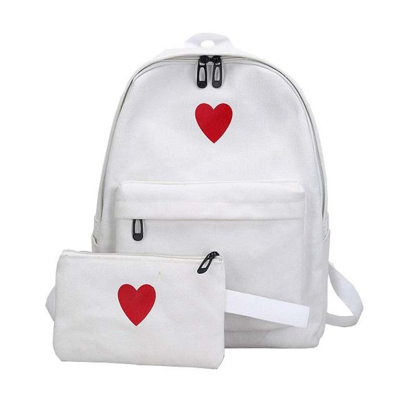 2 pieces set male and girls students big backpack college style bag canvas travel computer minimalist love heart printing school bag
2 pieces set male and girls students big backpack college style bag canvas travel computer minimalist love heart printing school bag