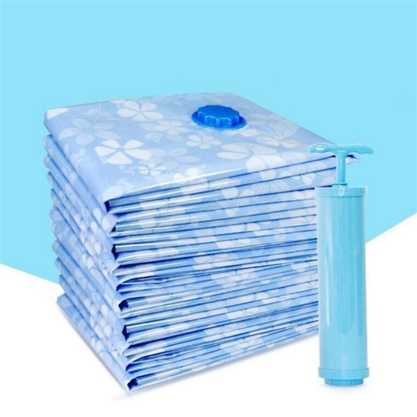 11pcs thickened vacuum bag with hand air pump reusable blanket clothes quilt storage bag organizer foldable compressed bag y200714, Blue;pink
11pcs thickened vacuum bag with hand air pump reusable blanket clothes quilt storage bag organizer foldable compressed bag y200714, Blue;pink