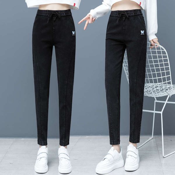 elastic dad spring and autumn 2020 new jeans women's fashion high waist loose big size slim harun radish pants, Blue
elastic dad spring and autumn 2020 new jeans women's fashion high waist loose big size slim harun radish pants, Blue