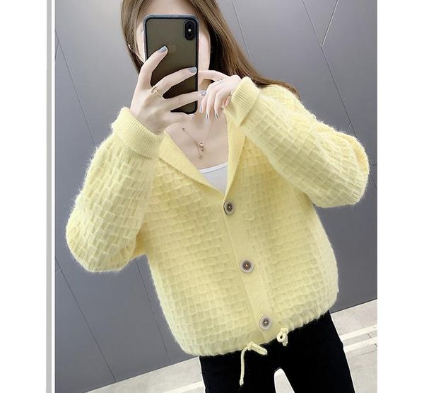 2021 spring and autumn winter with new style fashion long sleeve women's sweater coat@23, White;black
2021 spring and autumn winter with new style fashion long sleeve women's sweater coat@23, White;black