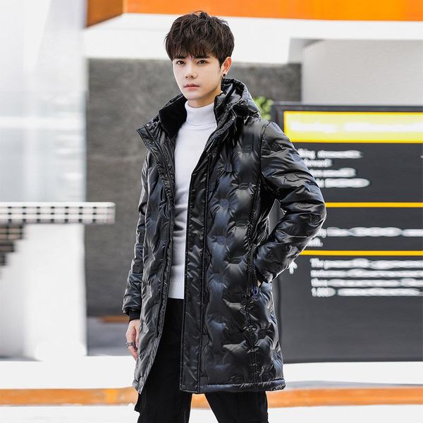 men's down & parkas shiny coats men long channel cloth embossing drilling pile up warm young coat wet clothes, Black
men's down & parkas shiny coats men long channel cloth embossing drilling pile up warm young coat wet clothes, Black