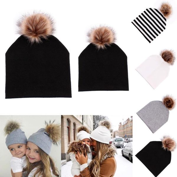 mom and baby hat winter warm women kids cotton hat caps infant girls fur pompom ball beanie boy cotton soft cute cap gift1, Yellow
mom and baby hat winter warm women kids cotton hat caps infant girls fur pompom ball beanie boy cotton soft cute cap gift1, Yellow