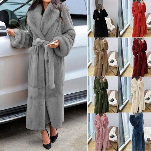 women's fur & faux jacket coats 2021 women thick winter outerwear warm temperament slim long overcoat female loose vestidos, Black
women's fur & faux jacket coats 2021 women thick winter outerwear warm temperament slim long overcoat female loose vestidos, Black