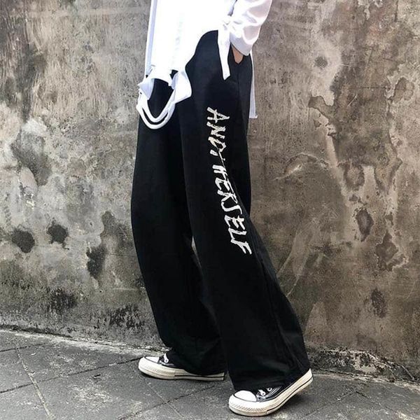 gothic ins pants men retro korean alphabet printing harajuku high street straight trousers women loose wide leg pants old pant, Black
gothic ins pants men retro korean alphabet printing harajuku high street straight trousers women loose wide leg pants old pant, Black