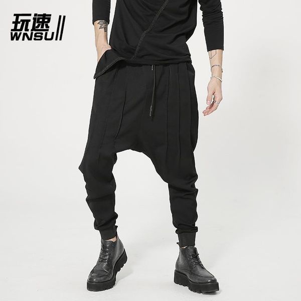 2018 new men clothing gd hair stylist slim fashion personality spring big crotch pants baggy pants harem singer costumes1, Black
2018 new men clothing gd hair stylist slim fashion personality spring big crotch pants baggy pants harem singer costumes1, Black