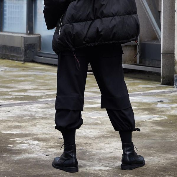 men's pants nine split trousers spring/summer false two low crotch yamamoto style hair stylist british fashion, Black
men's pants nine split trousers spring/summer false two low crotch yamamoto style hair stylist british fashion, Black