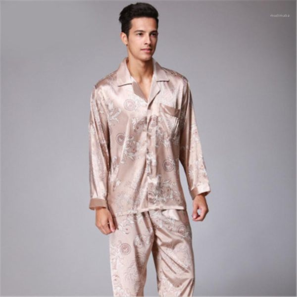 sleepwear fashion trend long sleeve cardigan buttons lapel trousers 2pcs sets pajamas spring male loose home two piece suit mens casual, Black;brown
sleepwear fashion trend long sleeve cardigan buttons lapel trousers 2pcs sets pajamas spring male loose home two piece suit mens casual, Black;brown