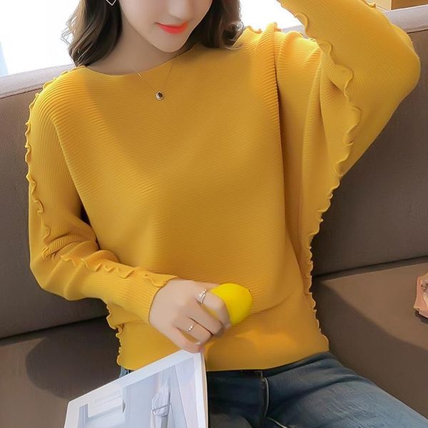 women's sweaters 2021 spring autumn women round neck long sleeves knitted bat shirt fashion loose pullover casual y98, White;black
women's sweaters 2021 spring autumn women round neck long sleeves knitted bat shirt fashion loose pullover casual y98, White;black
