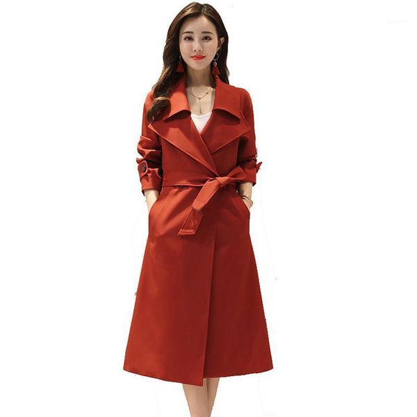 windbreaker jacket womens medium long autumn new popular british wind long over the knee spring coats coat women's clothing1, Tan;black 
windbreaker jacket womens medium long autumn new popular british wind long over the knee spring coats coat women's clothing1, Tan;black