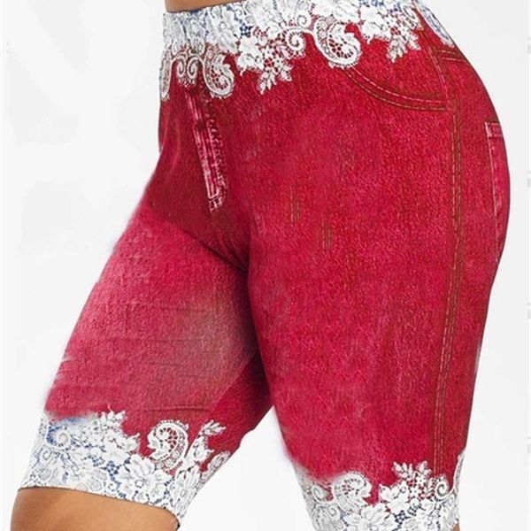 2020 new denim imitation shorts lace leggings women's sports yoga pants, Blue
2020 new denim imitation shorts lace leggings women's sports yoga pants, Blue