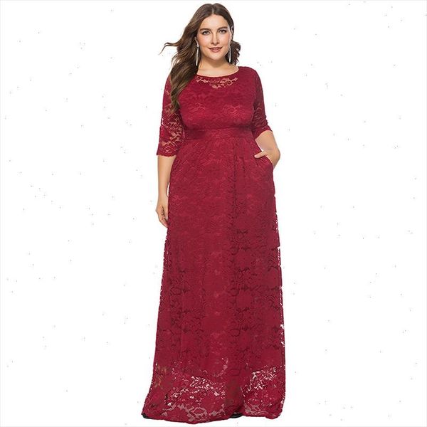 elegant women crochet lace maxi long dress o neck 3 4 sleeve side pocket prom party dress white 6xl plus size dresses, Black;gray
elegant women crochet lace maxi long dress o neck 3 4 sleeve side pocket prom party dress white 6xl plus size dresses, Black;gray