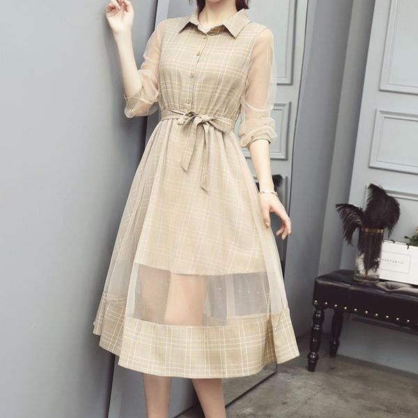 2021 summer stand collar new women shirt dress elegant slim bandage plaid dress ladies sweet long mesh beach dress female, Black;gray
2021 summer stand collar new women shirt dress elegant slim bandage plaid dress ladies sweet long mesh beach dress female, Black;gray