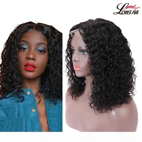 brazilian curly human hair lace frontal wigs water wave curly wigs new arrival 13x4 curly wigs lace frontal, Black;brown