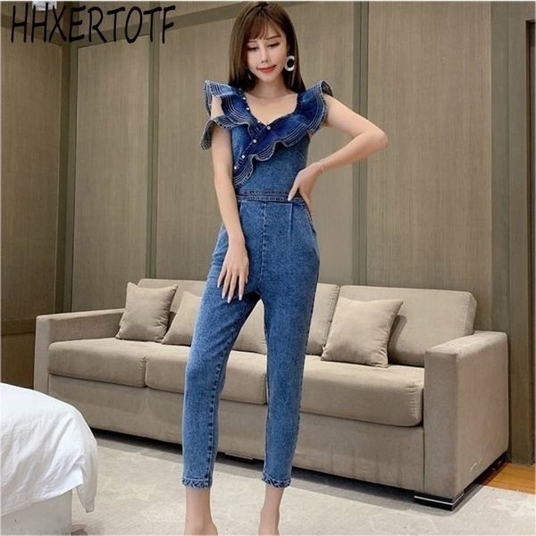 summer sleeveless jean jumpsuits back zipper ruffle jumpsuits backless denim jeans jumpsuit y200904, Black;white
summer sleeveless jean jumpsuits back zipper ruffle jumpsuits backless denim jeans jumpsuit y200904, Black;white