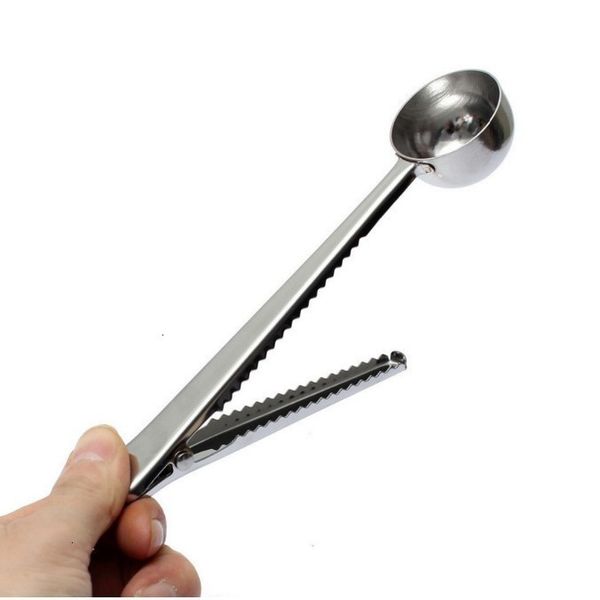 measuring arrive stainless new steel ground coffee scoop spoon with bag seal clip silver
measuring arrive stainless new steel ground coffee scoop spoon with bag seal clip silver