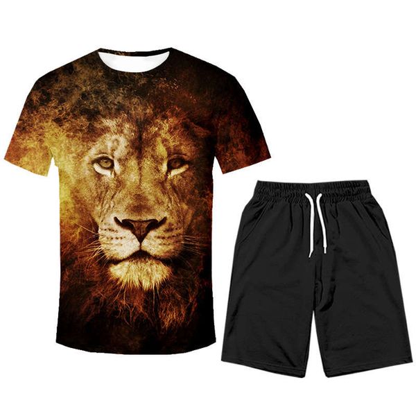 danawao short sleeve 3d printed hip hop lion pullover t-shirt set fashion men's student sportswear, Gray
danawao short sleeve 3d printed hip hop lion pullover t-shirt set fashion men's student sportswear, Gray