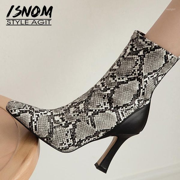 boots isnom stretch high heels women snake skin ankle booties winter square toe sock shoes female leather party ladies1, Black
boots isnom stretch high heels women snake skin ankle booties winter square toe sock shoes female leather party ladies1, Black