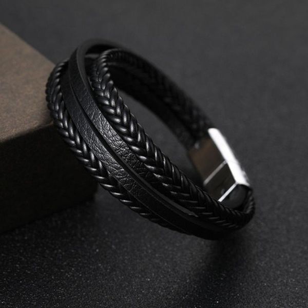 trendy genuine leather bracelets men stainless steel multilayer braided rope bracelets for male female jewelry, Golden;silver
trendy genuine leather bracelets men stainless steel multilayer braided rope bracelets for male female jewelry, Golden;silver