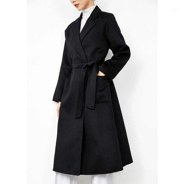 black color thicken sashes long wool blends coats women double-sided winter warm lady blend outwear female overcoat1
black color thicken sashes long wool blends coats women double-sided winter warm lady blend outwear female overcoat1