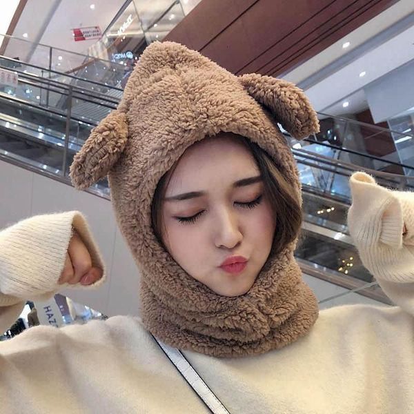 boutique hat korean style thick plush double layer hat bib one ins cute cute bear ears cartoon children's warm ins, Blue;gray
boutique hat korean style thick plush double layer hat bib one ins cute cute bear ears cartoon children's warm ins, Blue;gray