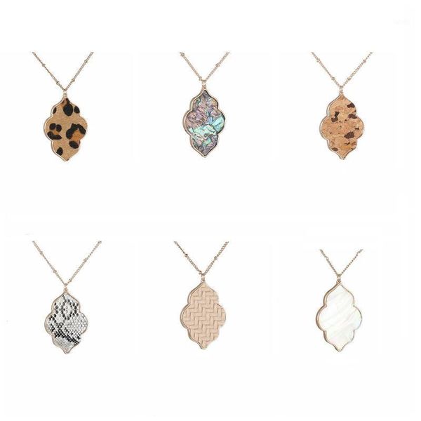 Abalone shell Leopard Curved Hexagon Pendant Necklace snakeskin leather wood grain Long Chain Necklaces brand jewelry1, Silver
Abalone shell Leopard Curved Hexagon Pendant Necklace snakeskin leather wood grain Long Chain Necklaces brand jewelry1, Silver