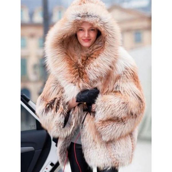 women's fur & faux lugentolo coat women winter fashion warm hooded jacket plus size wide-waisted long sleeve coats, Black
women's fur & faux lugentolo coat women winter fashion warm hooded jacket plus size wide-waisted long sleeve coats, Black