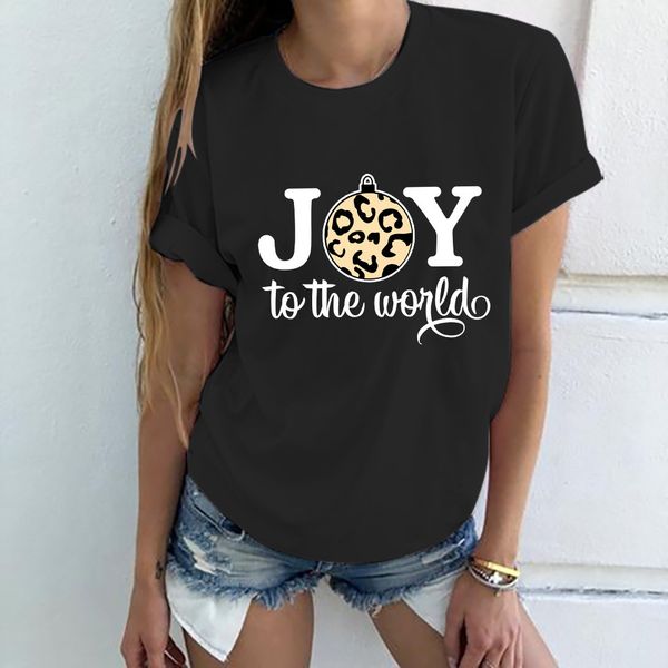 women's new foreign trade european and american printing joy t-shirt women's cotton round neck short sleeve top, White
women's new foreign trade european and american printing joy t-shirt women's cotton round neck short sleeve top, White