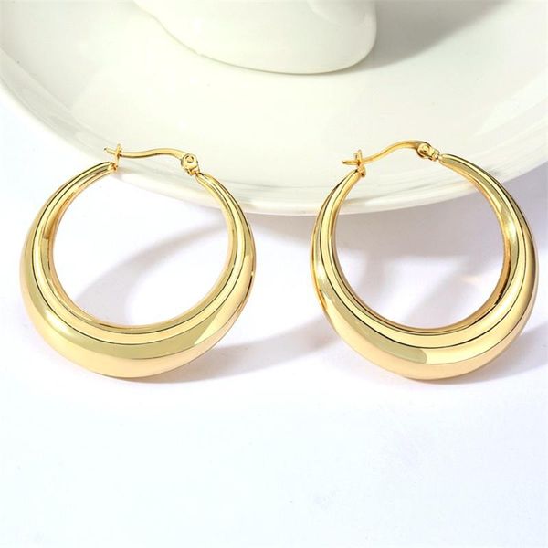 hoop & huggie 2021 trendy gold silver color stainless steel earrings women fashion jewelry big round party gift, Golden;silver
hoop & huggie 2021 trendy gold silver color stainless steel earrings women fashion jewelry big round party gift, Golden;silver