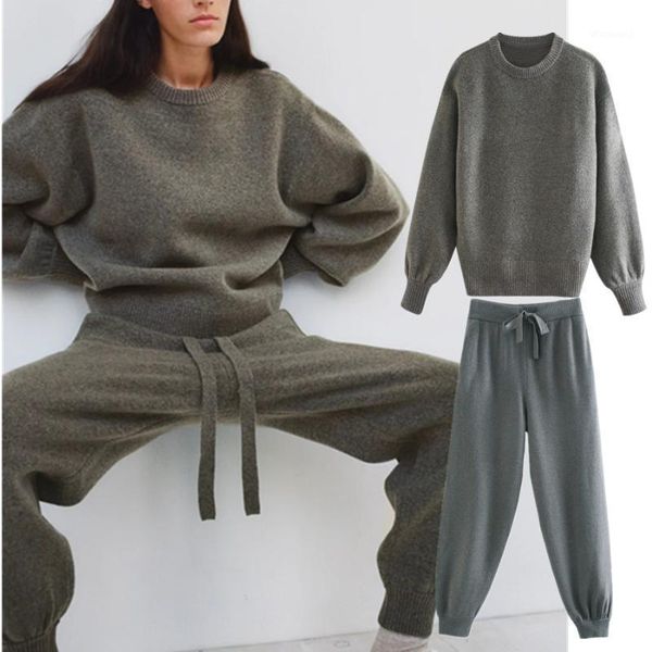 withered england vintage fashion o-neck winter sweaters women pullovers knitted harem jogger pants women 2 pieces set1, Gray
withered england vintage fashion o-neck winter sweaters women pullovers knitted harem jogger pants women 2 pieces set1, Gray