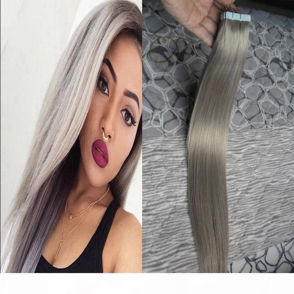 silver gray hair extensions tape in hair extensions straight 100g 40pcs grey virgin hair skin weft tape, Black
silver gray hair extensions tape in hair extensions straight 100g 40pcs grey virgin hair skin weft tape, Black