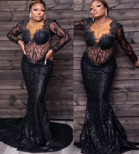 black evening dresses mermaid 2022 long sleeves sparkly sequins ruched pleats beaded custom made prom party gown formal occasion wear vestid, Black;red
black evening dresses mermaid 2022 long sleeves sparkly sequins ruched pleats beaded custom made prom party gown formal occasion wear vestid, Black;red